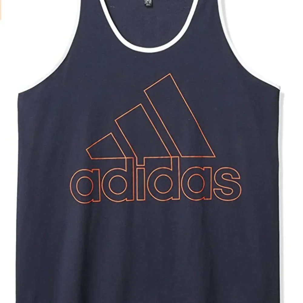 adidas Men's Badge of Sport Outline Tank Top - Picture 1 of 10